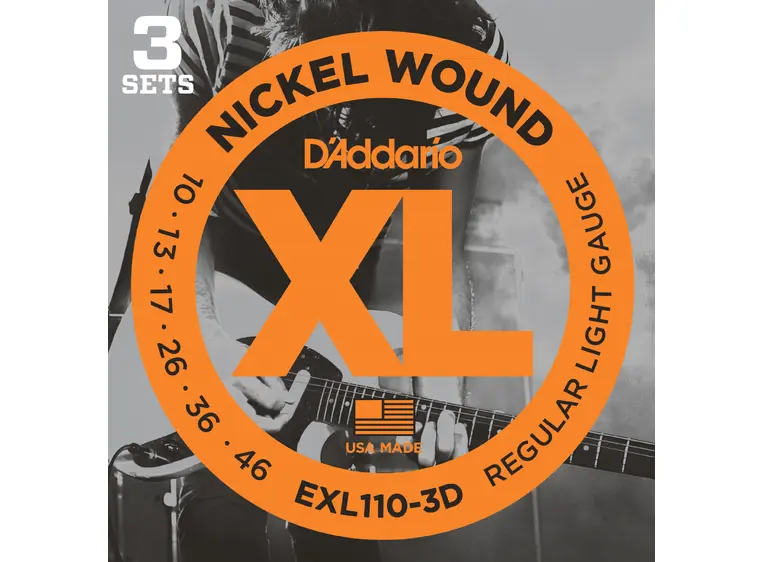 D'Addario EXL110-3D El. Gitar strenger (010-046) 3-pakning 